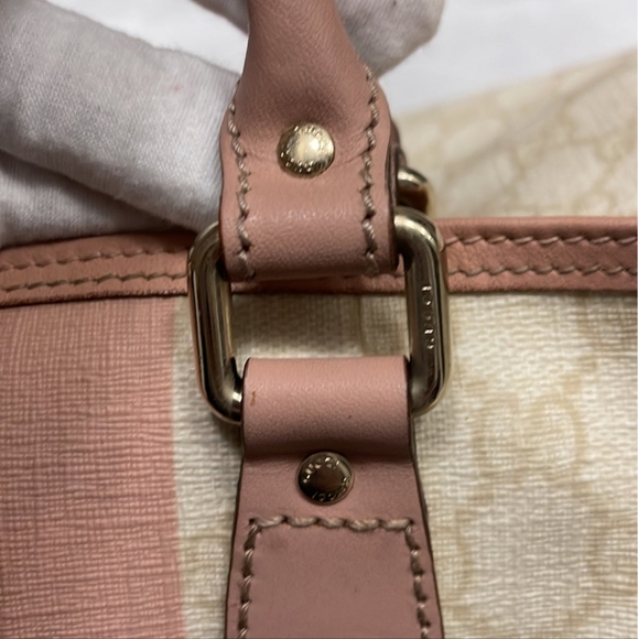Gucci Script Web Boston Bag GG Coated Canvas Medium - Picture 7 of 13